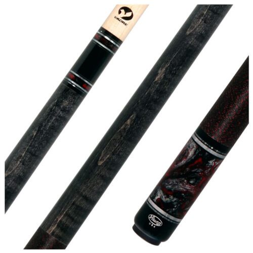 Viking Twilight Series Smoke-Stained Curly Maple with Crimson Storm Premium Pearl Play Cue