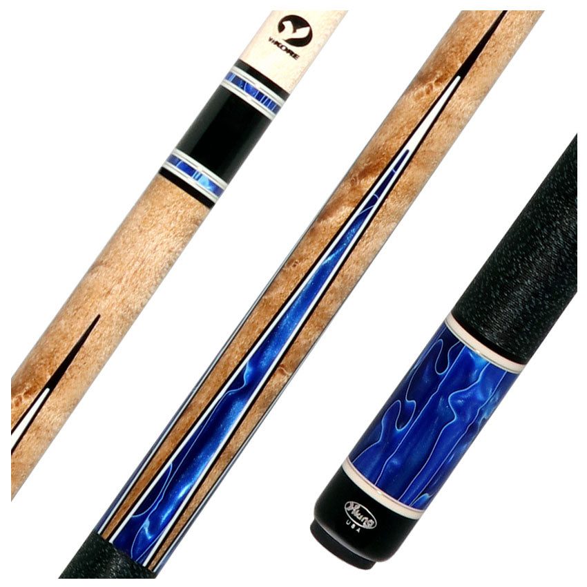 Viking Twilight Series Khaki-Stained Birdseye Maple with Cerulean Tide Premium Pearl Points Play Cue