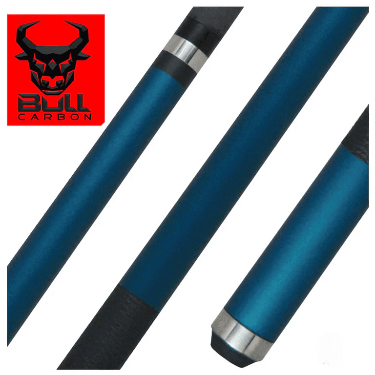 Bull Carbon Teal Stained Pool Cue with Bull Carbon Shaft