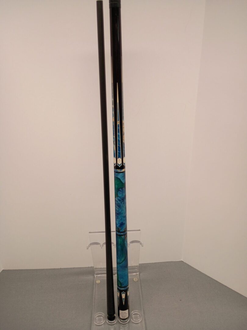 Jacoby Blue Burl Pool Cue