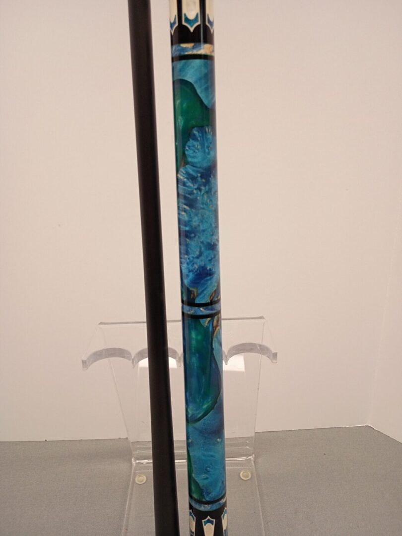 Jacoby Blue Burl Pool Cue - Image 4