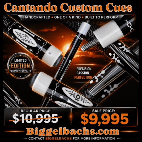 Cantando (Ebony & Scrimshaw) Pool Cue
