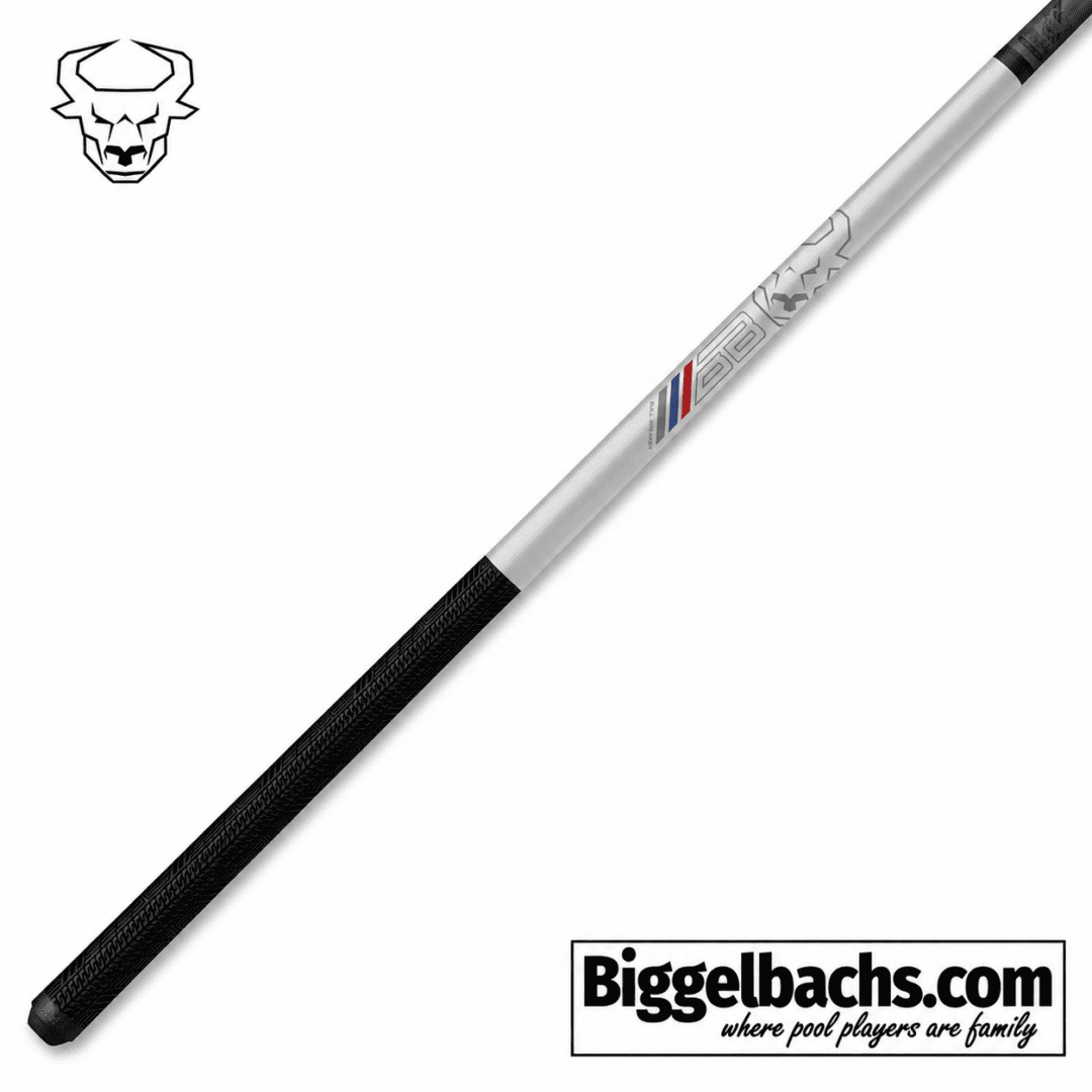 Bull Carbon White Break Cue with Sport Grip & Carbon Shaft - Image 4