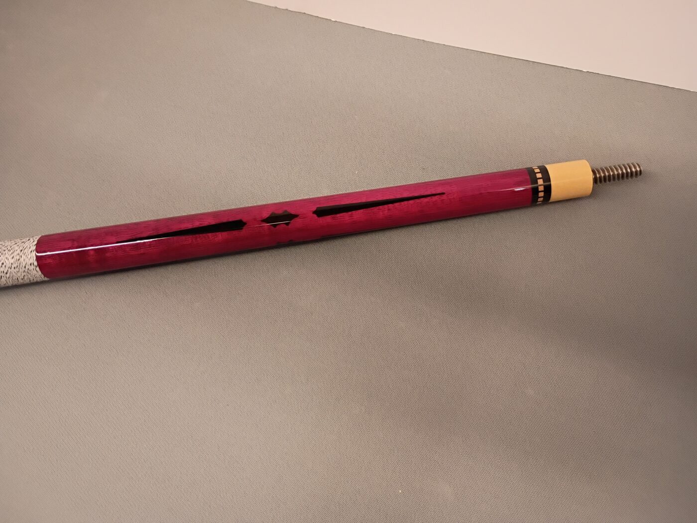 Burt Schrager Custom Pool Cue – Purpleheart, 4 Floating Points - Image 4