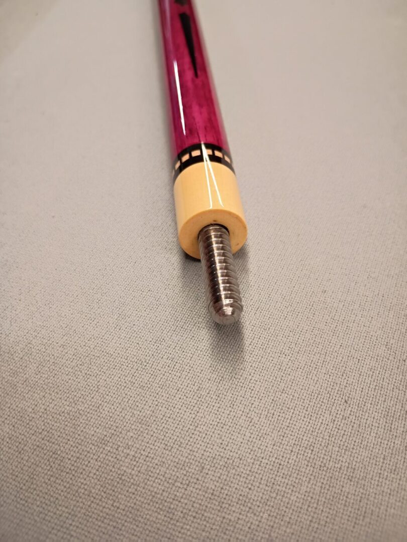 Burt Schrager Custom Pool Cue – Purpleheart, 4 Floating Points - Image 3