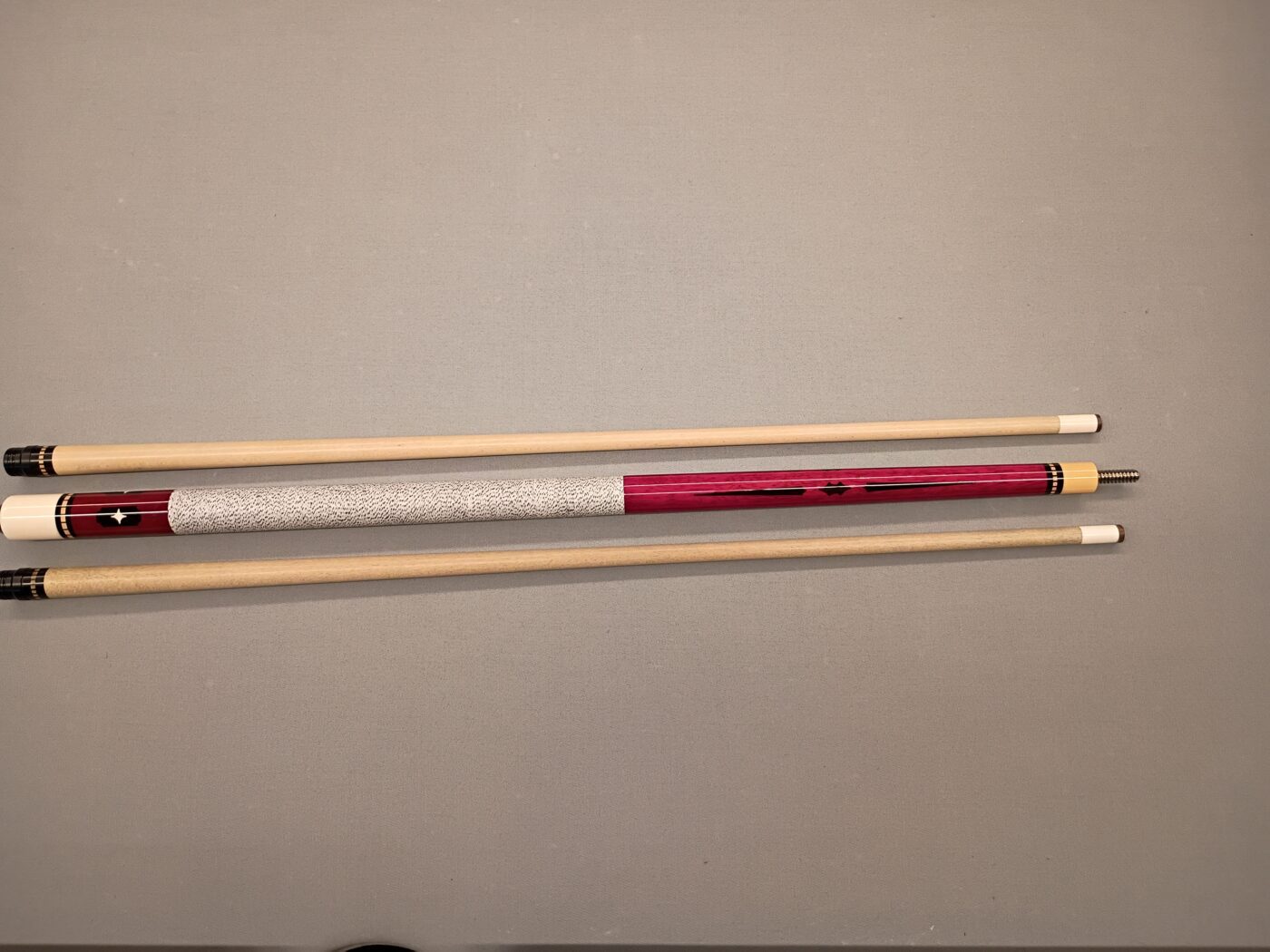 Burt Schrager Custom Pool Cue – Purpleheart, 4 Floating Points - Image 2