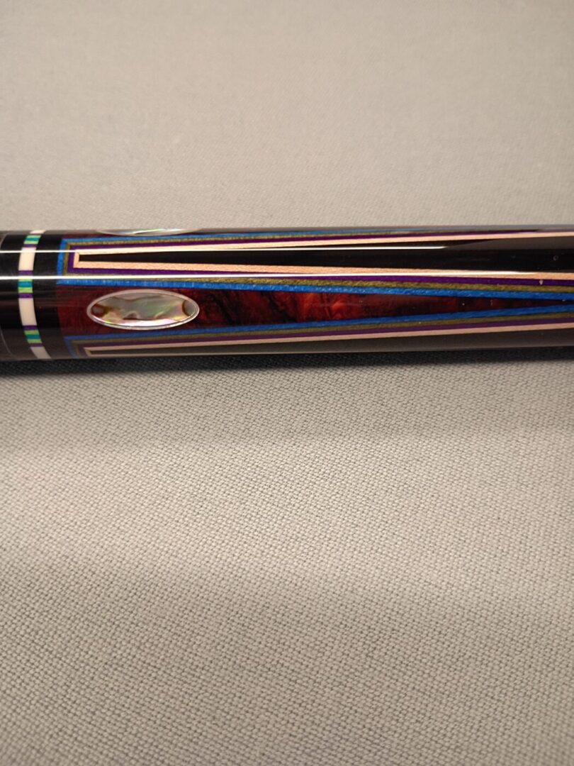 Runde 24 Custom Pool Cue – Ebony, 4 Bridged Points, Abalone Inlays - Image 11