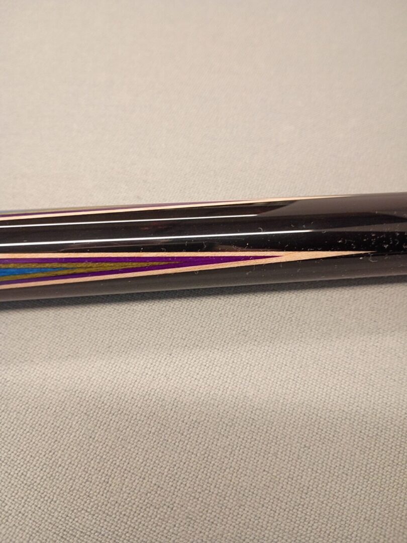 Runde 24 Custom Pool Cue – Ebony, 4 Bridged Points, Abalone Inlays - Image 10
