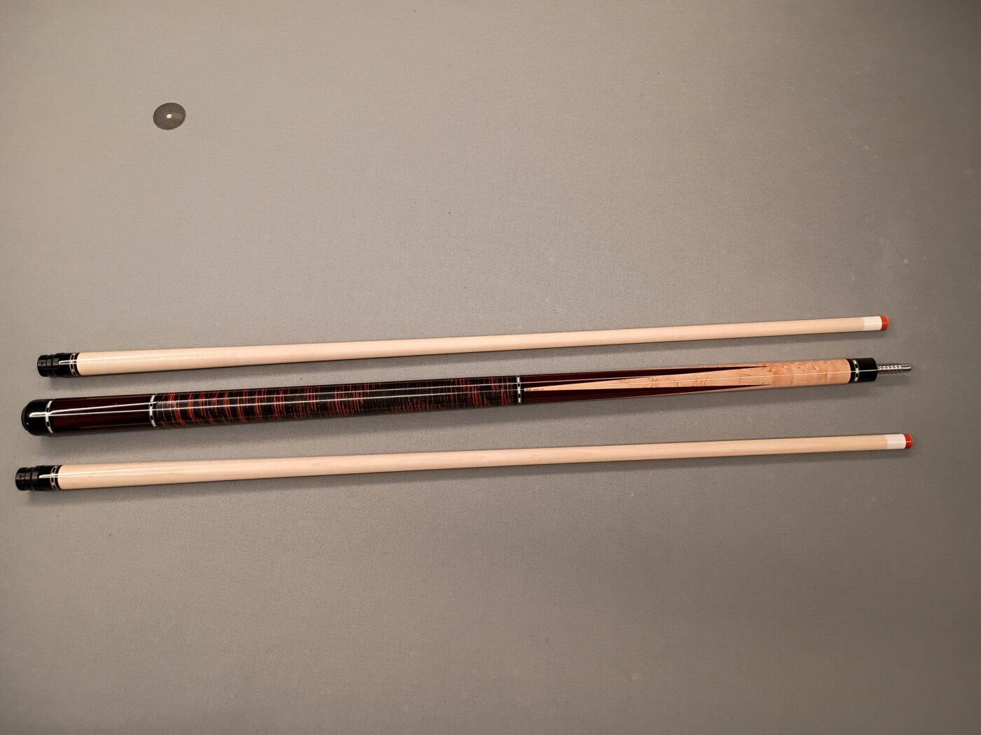 Nitti Custom Pool Cue – Four-Point Maple, Stacked Leather Wrap - Image 16