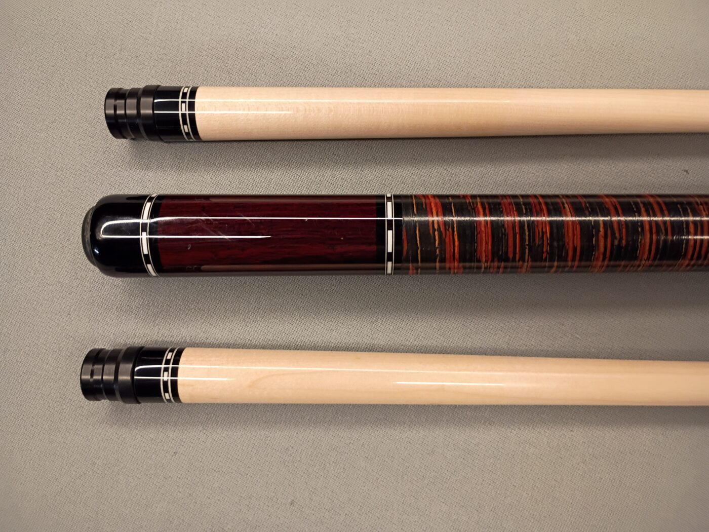 Nitti Custom Pool Cue – Four-Point Maple, Stacked Leather Wrap - Image 14