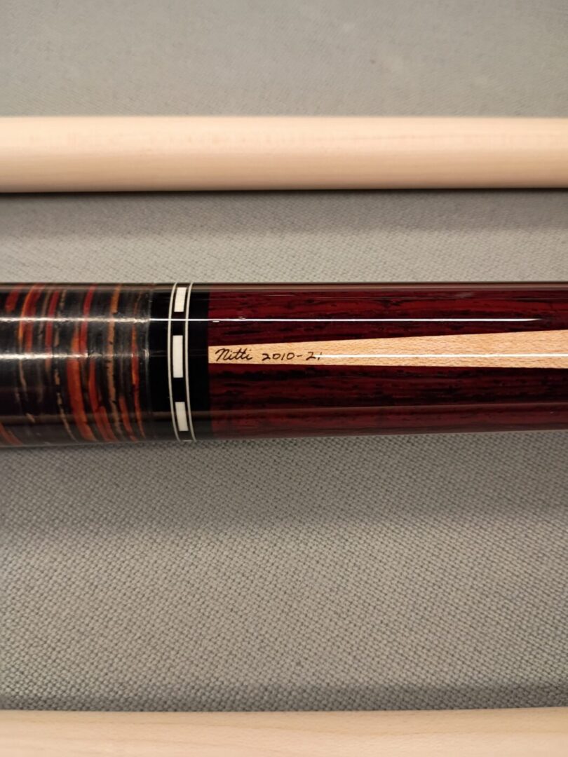 Nitti Custom Pool Cue – Four-Point Maple, Stacked Leather Wrap - Image 13