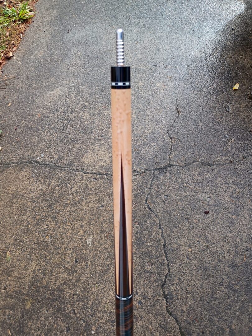 Nitti Custom Pool Cue – Four-Point Maple, Stacked Leather Wrap - Image 12