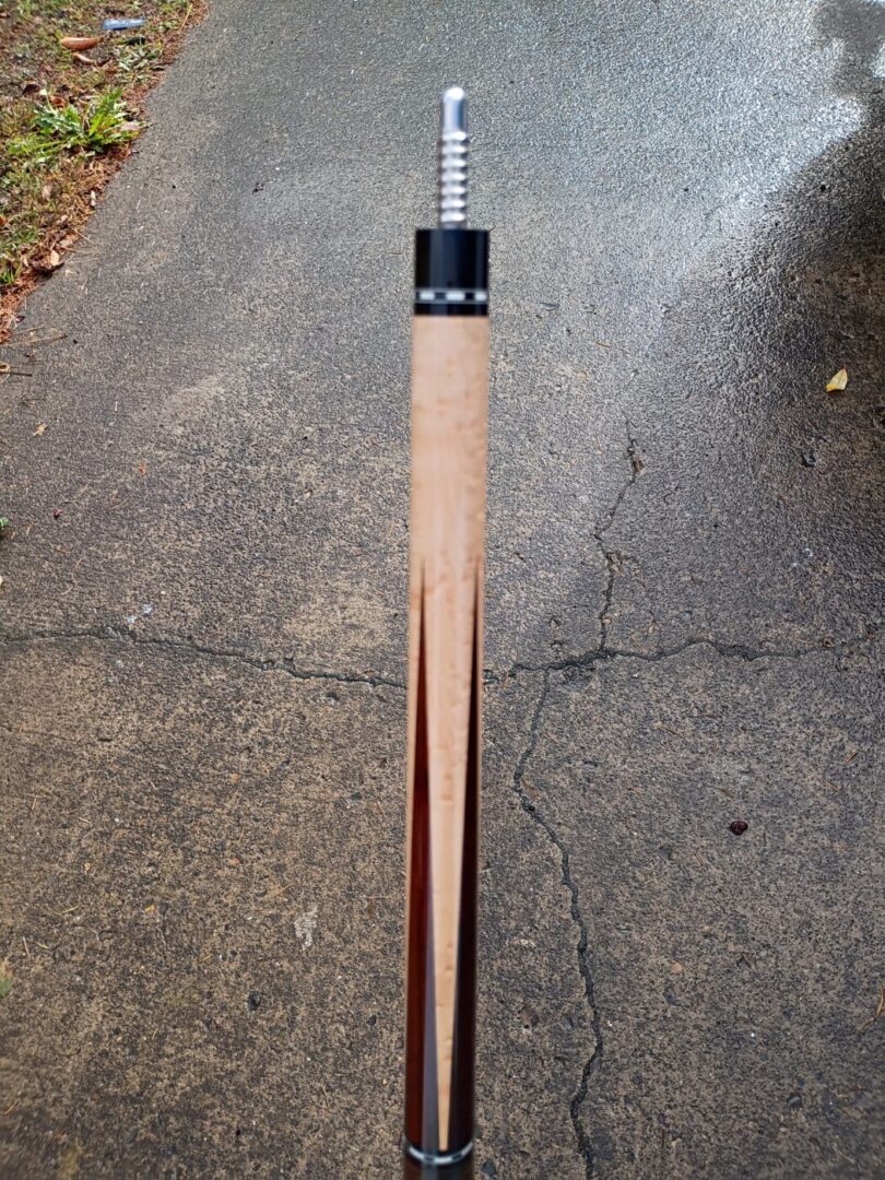 Nitti Custom Pool Cue – Four-Point Maple, Stacked Leather Wrap - Image 11