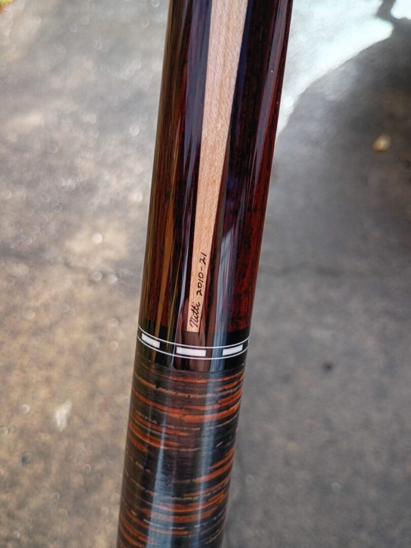 Nitti Custom Pool Cue – Four-Point Maple, Stacked Leather Wrap - Image 10