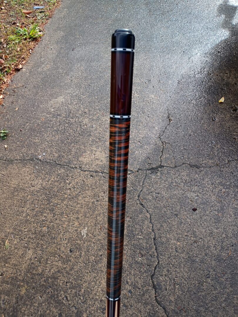 Nitti Custom Pool Cue – Four-Point Maple, Stacked Leather Wrap - Image 8