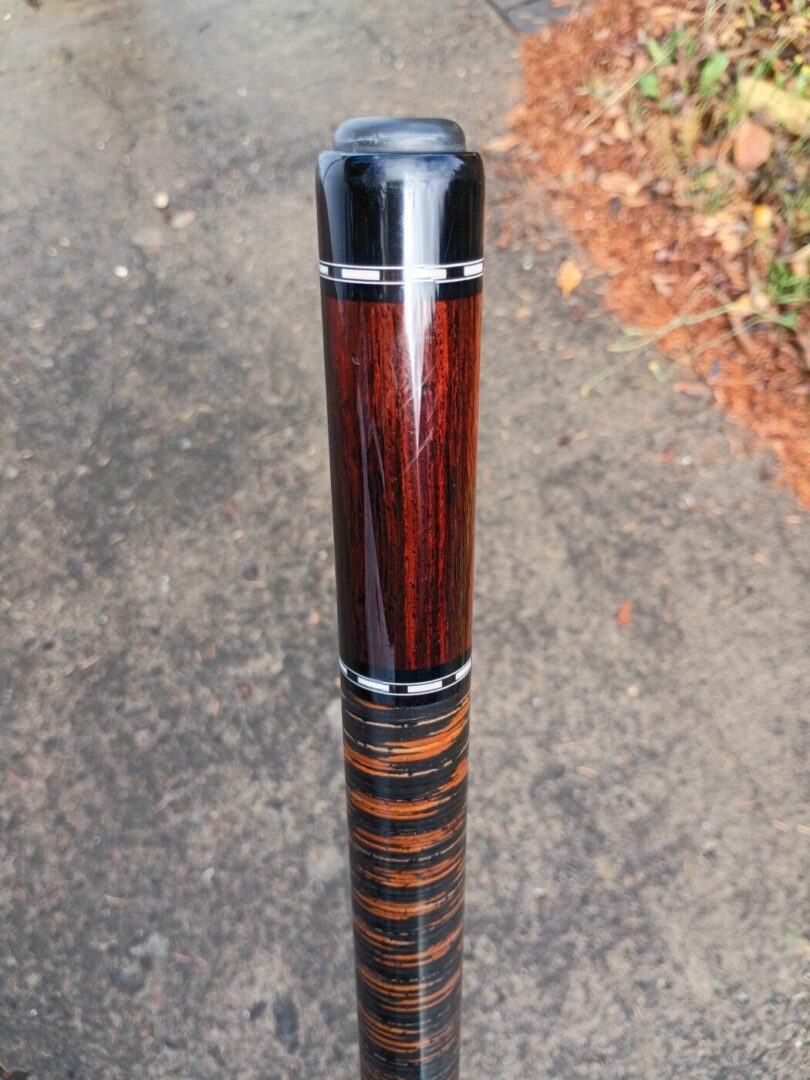Nitti Custom Pool Cue – Four-Point Maple, Stacked Leather Wrap - Image 4