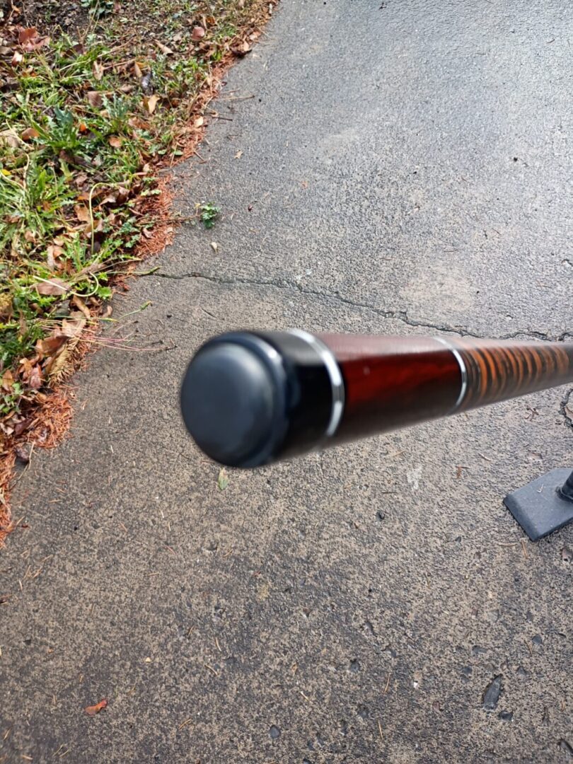 Nitti Custom Pool Cue – Four-Point Maple, Stacked Leather Wrap - Image 2