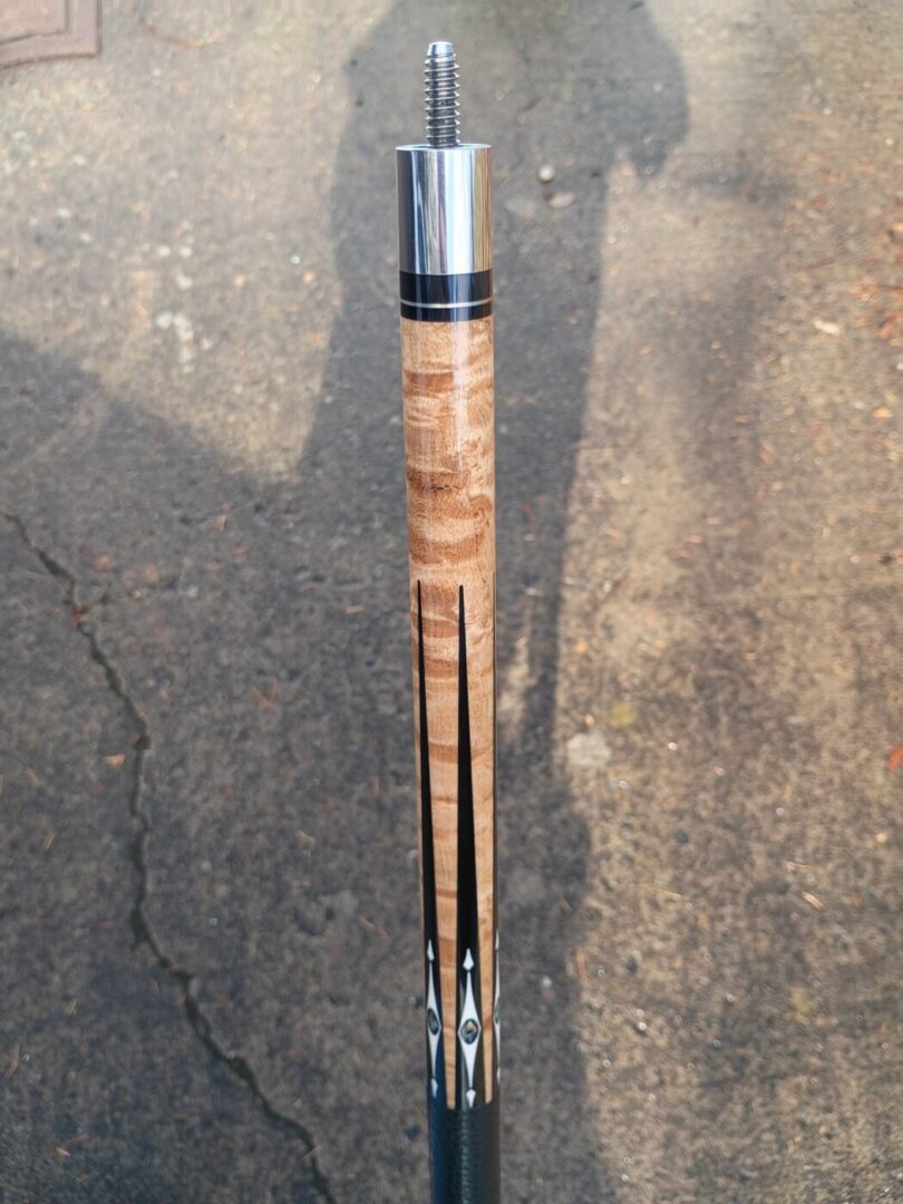 Schon Custom Cue – Six Points, Birdseye Maple & Mother-of-Pearl - Image 13