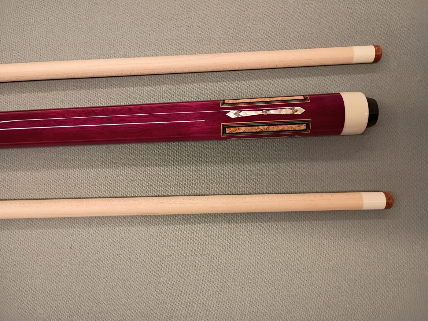 Vigus Custom Cue – Purpleheart Full Splice, 4 Bridged Points - Image 15