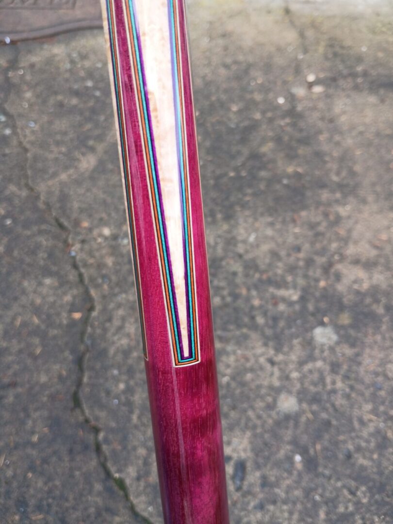 Vigus Custom Cue – Purpleheart Full Splice, 4 Bridged Points - Image 11