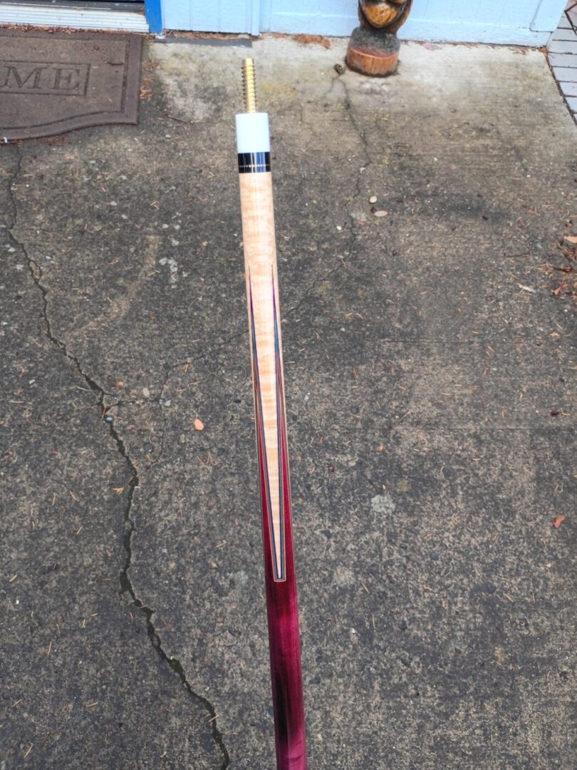 Vigus Custom Cue – Purpleheart Full Splice, 4 Bridged Points - Image 8