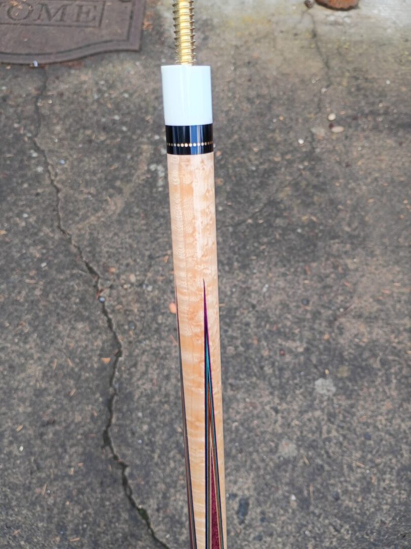 Vigus Custom Cue – Purpleheart Full Splice, 4 Bridged Points - Image 6
