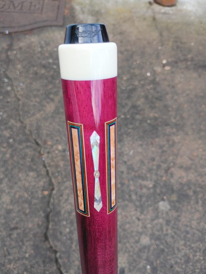 Vigus Custom Cue – Purpleheart Full Splice, 4 Bridged Points - Image 4