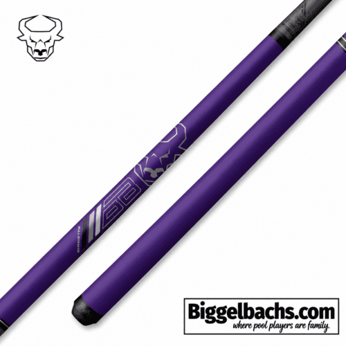 Bull Carbon Purple Wrapless Break Cue with Carbon Fiber Shaft