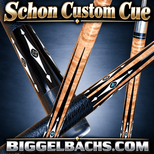 Schon Custom Cue – Six Points, Birdseye Maple & Mother-of-Pearl