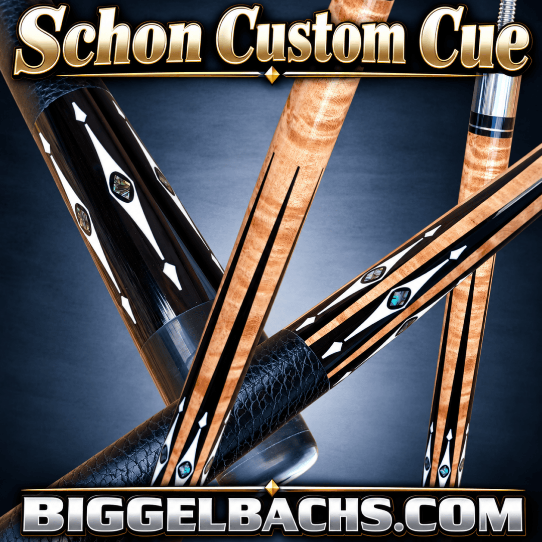 Schon Custom Cue – Six Points, Birdseye Maple & Mother-of-Pearl